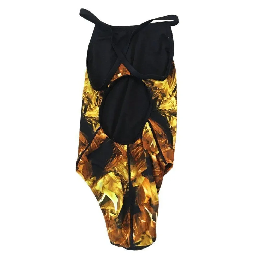 TYR Durafast young girls size 28 multi colored swim suit